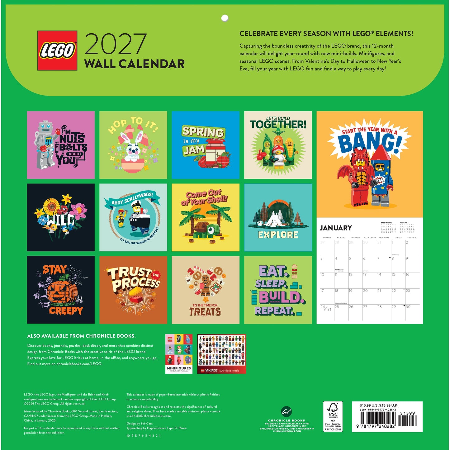 2027 LEGO WALL CALENDAR