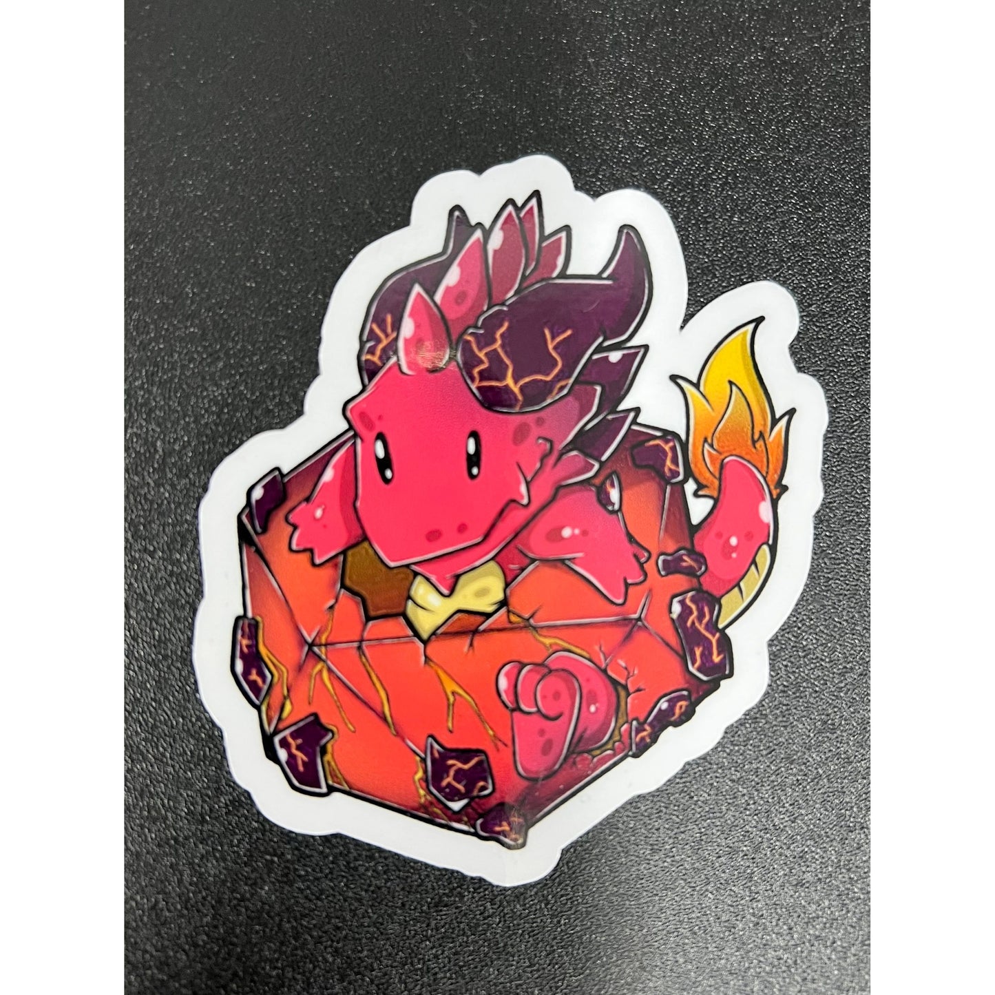 BABY MAGMA DRAGON POLYHEDRAL STICKER