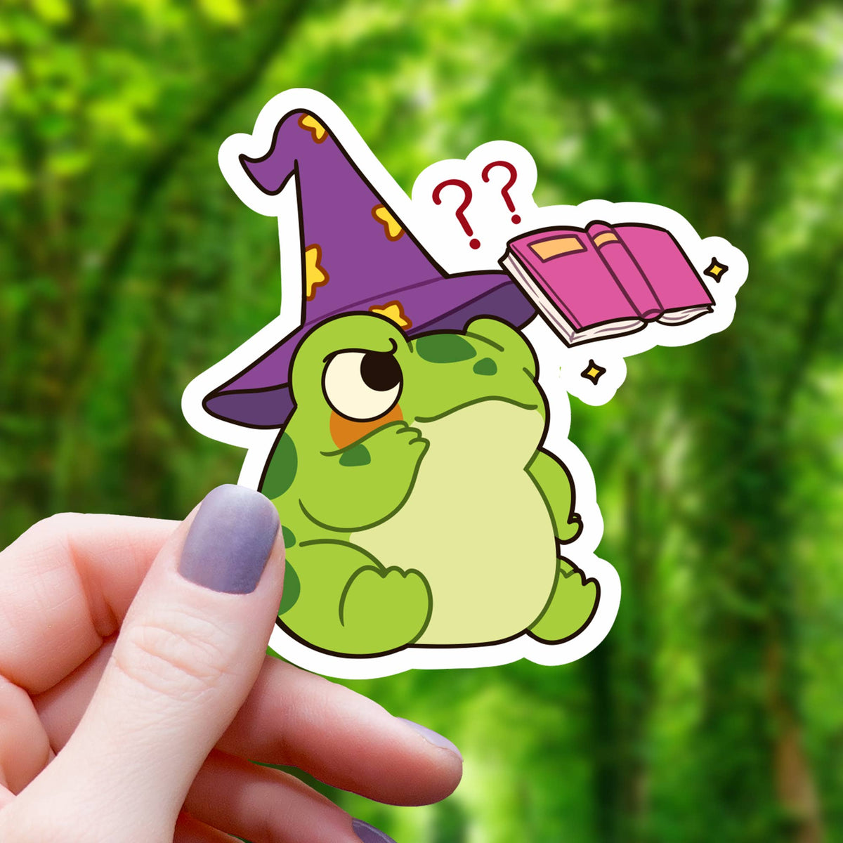 FRUSTRATED FROG WIZARD STICKER