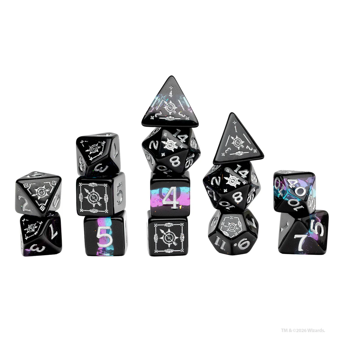 D&D ADVENTURE DICE: RAVENLOFT RANGER BLACK/BLUE