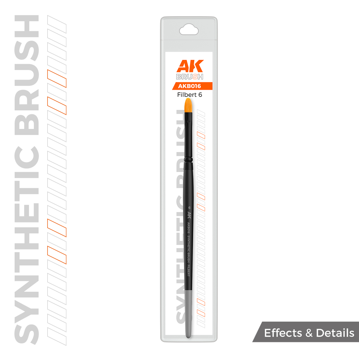 AK SYNTHETIC BRUSH FILBERT 6