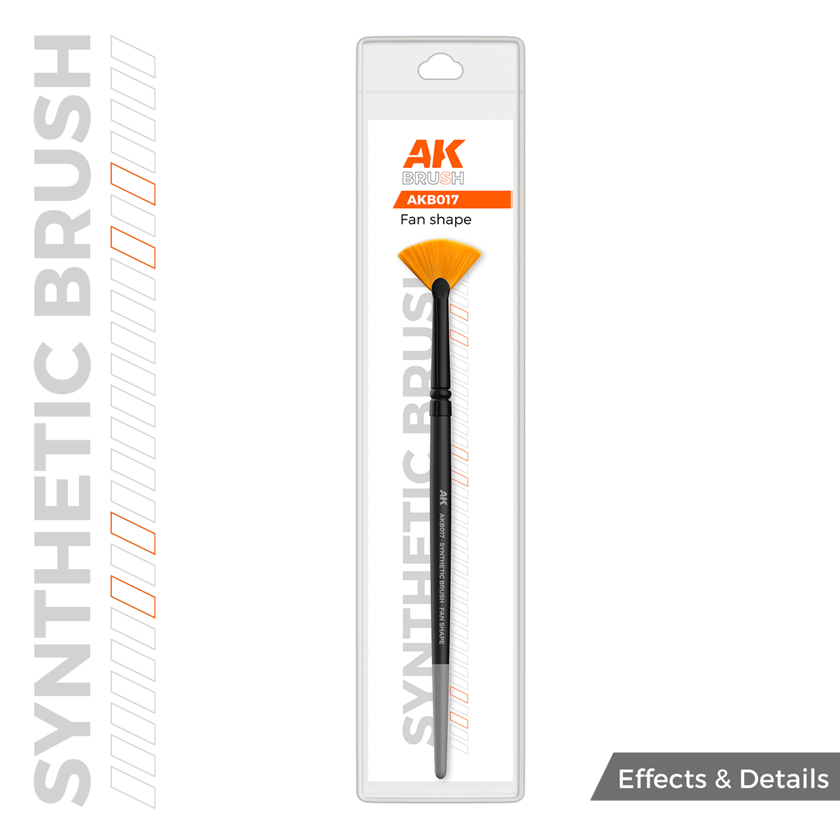AK SYNTHETIC BRUSH FAN SHAPE