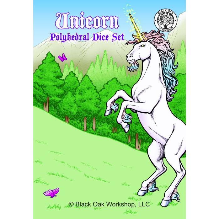 POLY DICE SET 7PC UNICORN