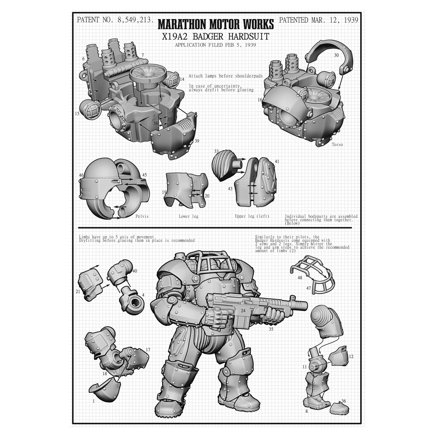 MARCHER: UNITED STATES X19A2 BADGER HARDSUITS