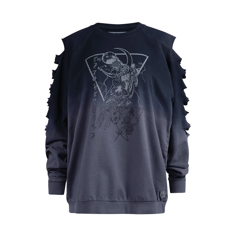 YASHA SLASH SLEEVE SWEATSHIRT