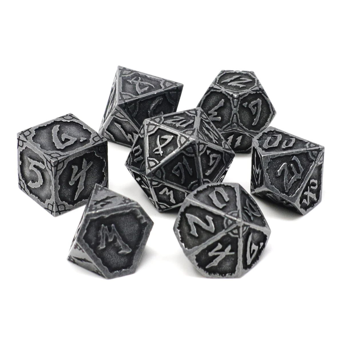 DARK IRON HEXBREAKER RPG METAL DICE SET