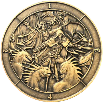 GOLIATH DICE COIN - D4 BATTLE SCENE