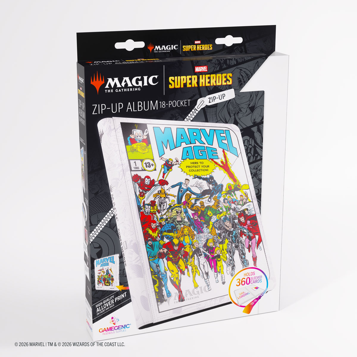 GAMEGENIC MARVEL SUPER HEROES ZIP-UP ALBUM 18-POCKET