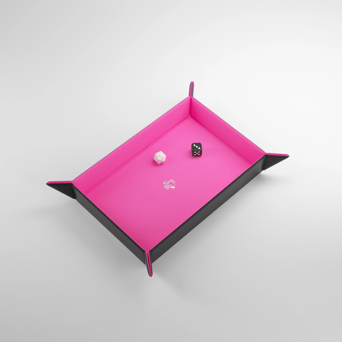 MAGNETIC DICE TRAY RECTANGULAR BLACK AND PINK