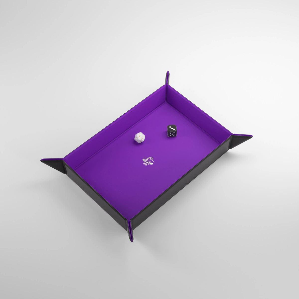 GAMEGENIC MAGNETIC DICE TRAY RECTANGULAR BLACK AND PURPLE