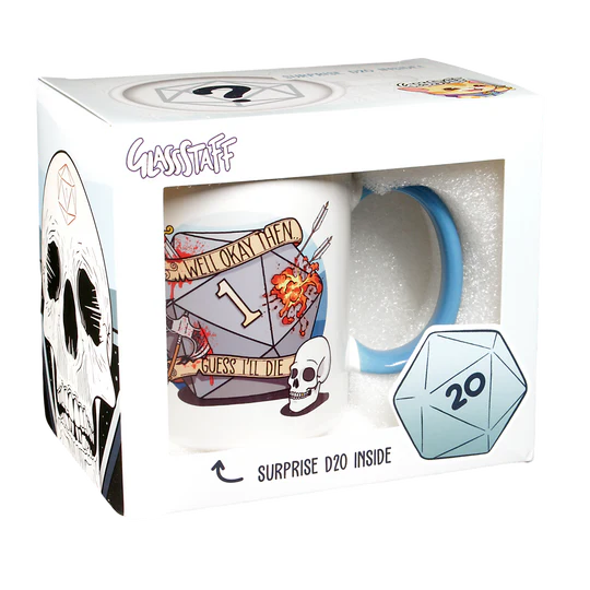 I GUESS I'LL DIE MUG W/ D20