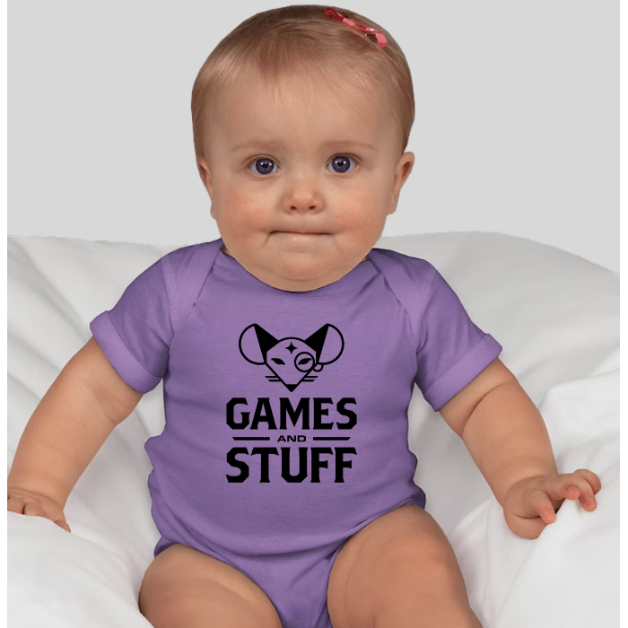 GAMES AND STUFF BABY ONESIE