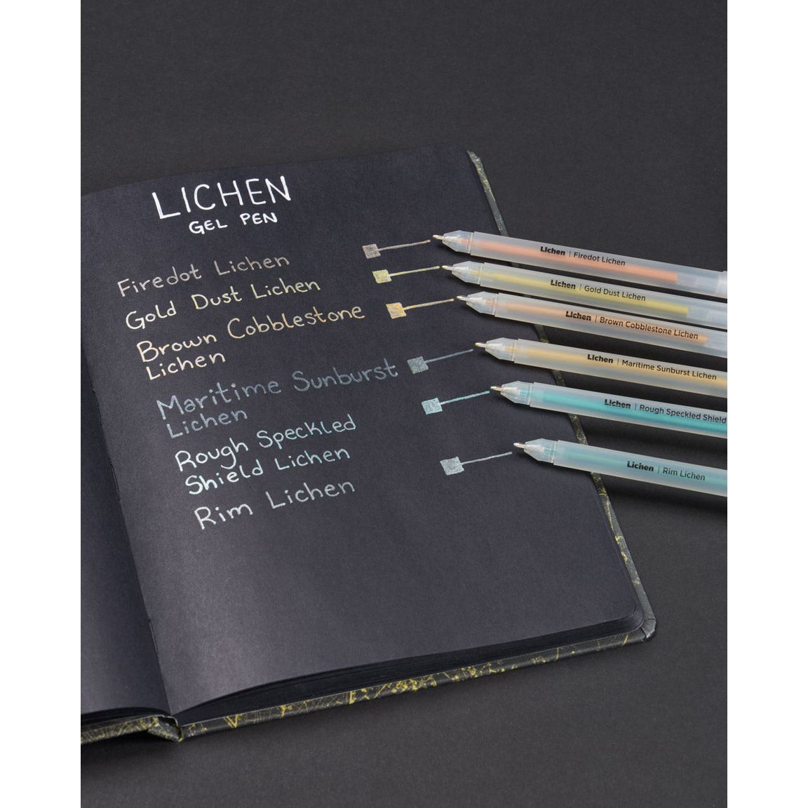 LICHEN METALLIC GEL PEN SET