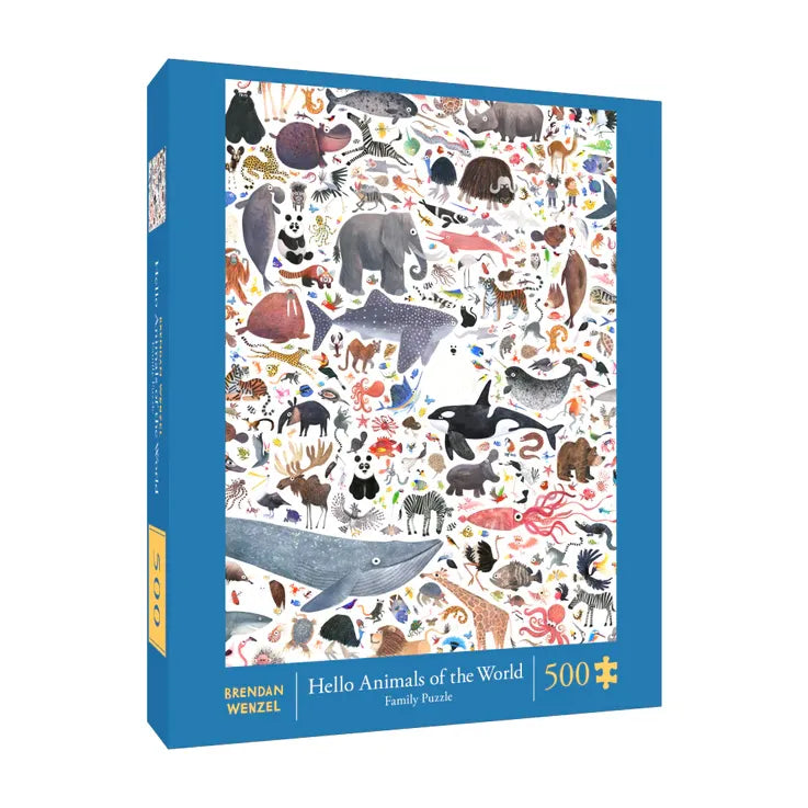 HELLO ANIMALS OF THE WORLD 500 PC PUZZLE