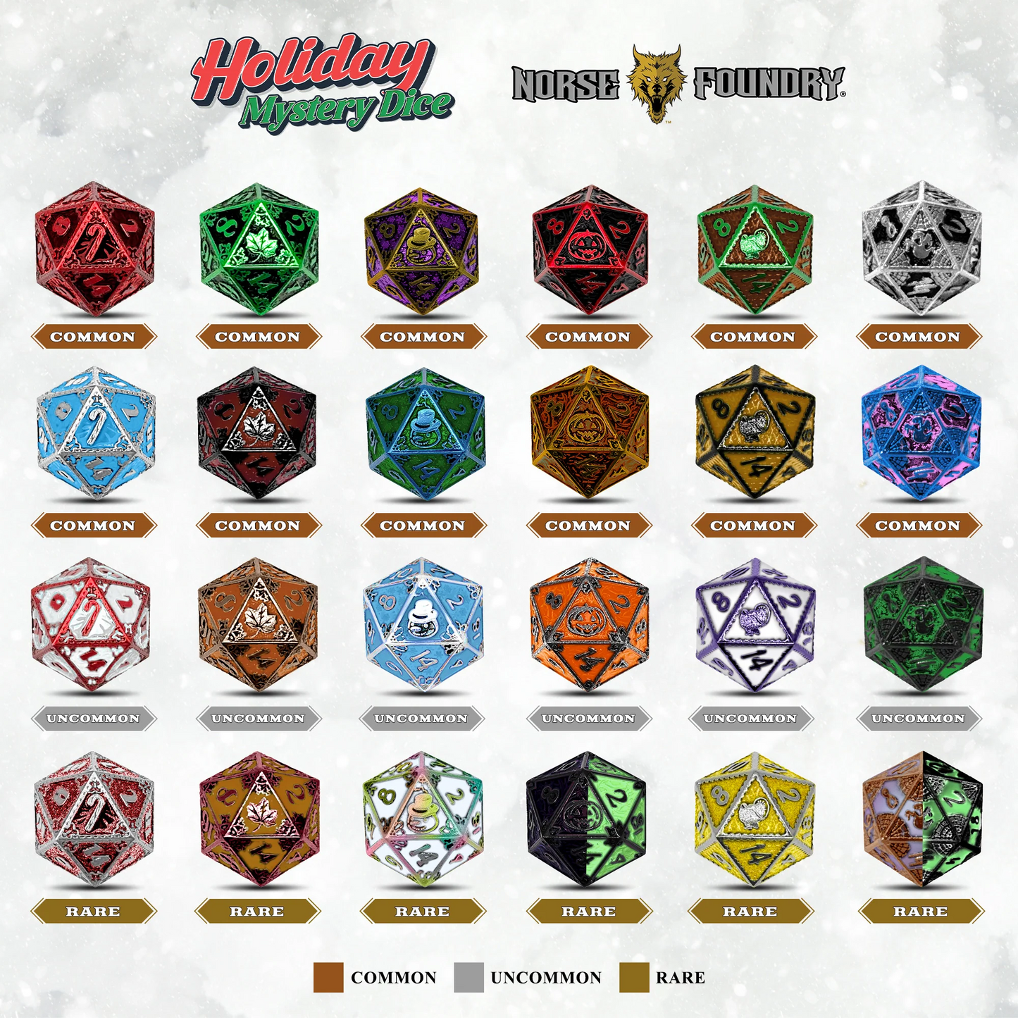 NORSE FOUNDRY HOLIDAY MYSTERY METAL D20