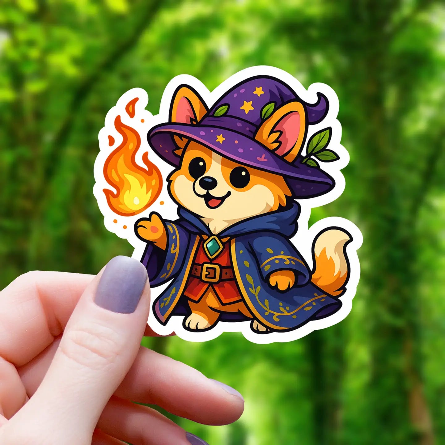 CORGI WIZARD CASTING FIREBALL STICKER