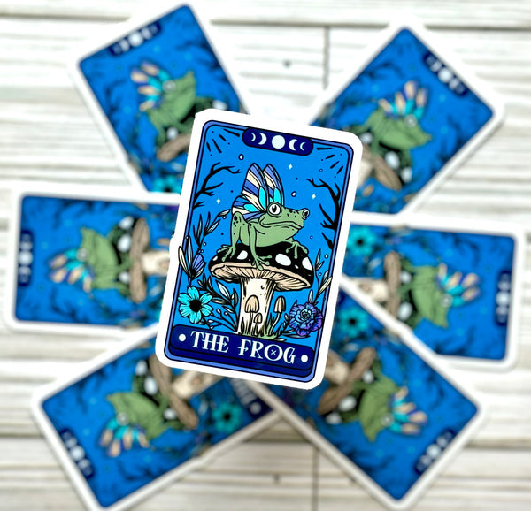 THE FROG TAROT CARD VINYL STICKER