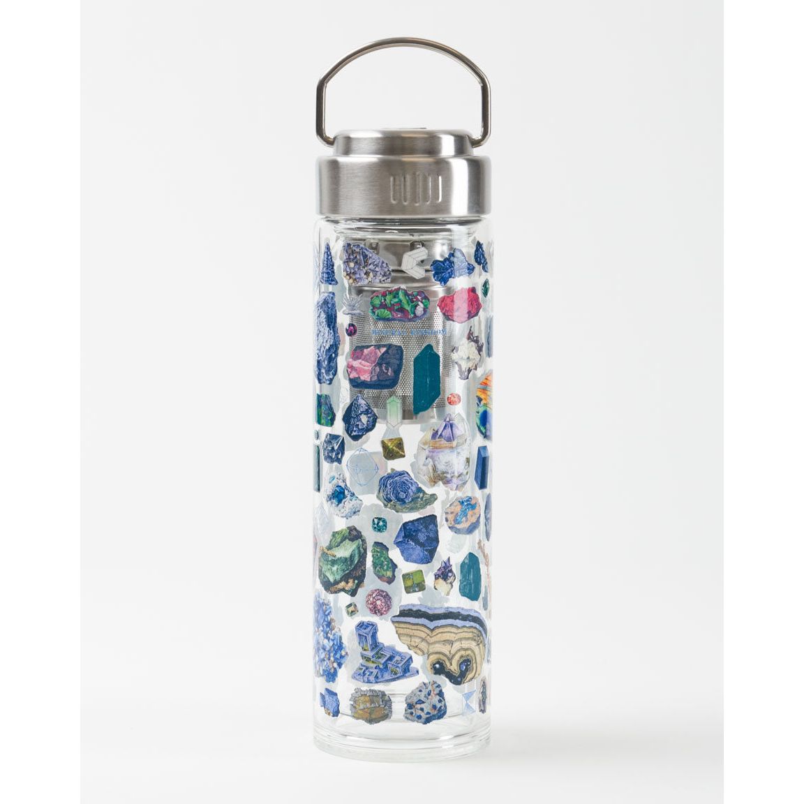 THE MINERAL KINGDOM GLASS INFUSER BOTTLE 15OZ
