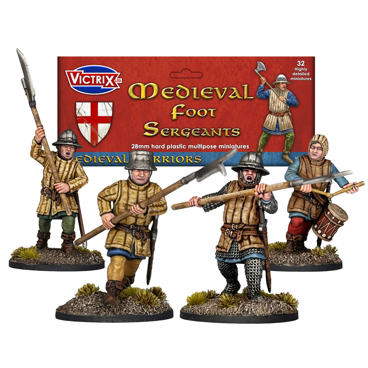 VICTRIX MEDIEVAL FOOT SERGEANTS PLASTIC KIT
