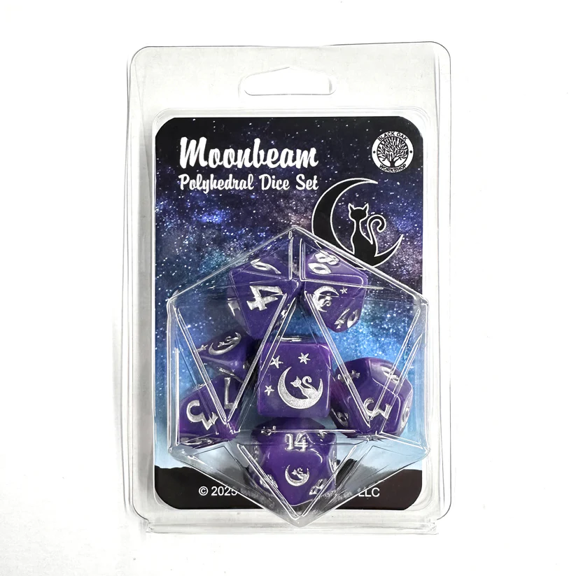 POLY DICE SET 7PC MOONBEAM