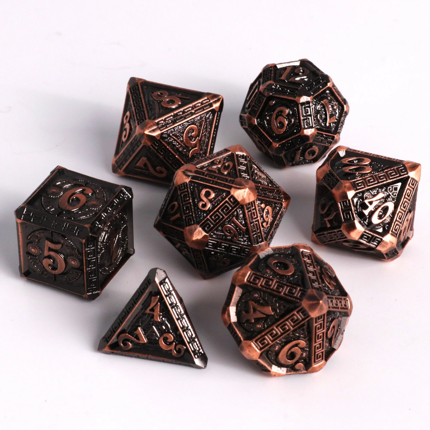 IMPERIUM COPPER 7 PC RPG METAL DICE SET