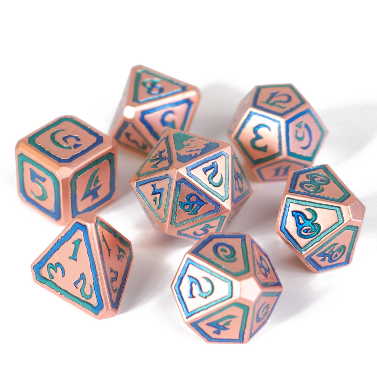SYLVAN SANCTUARY OTTER SCOUT 7pc RPG METAL DICE SET