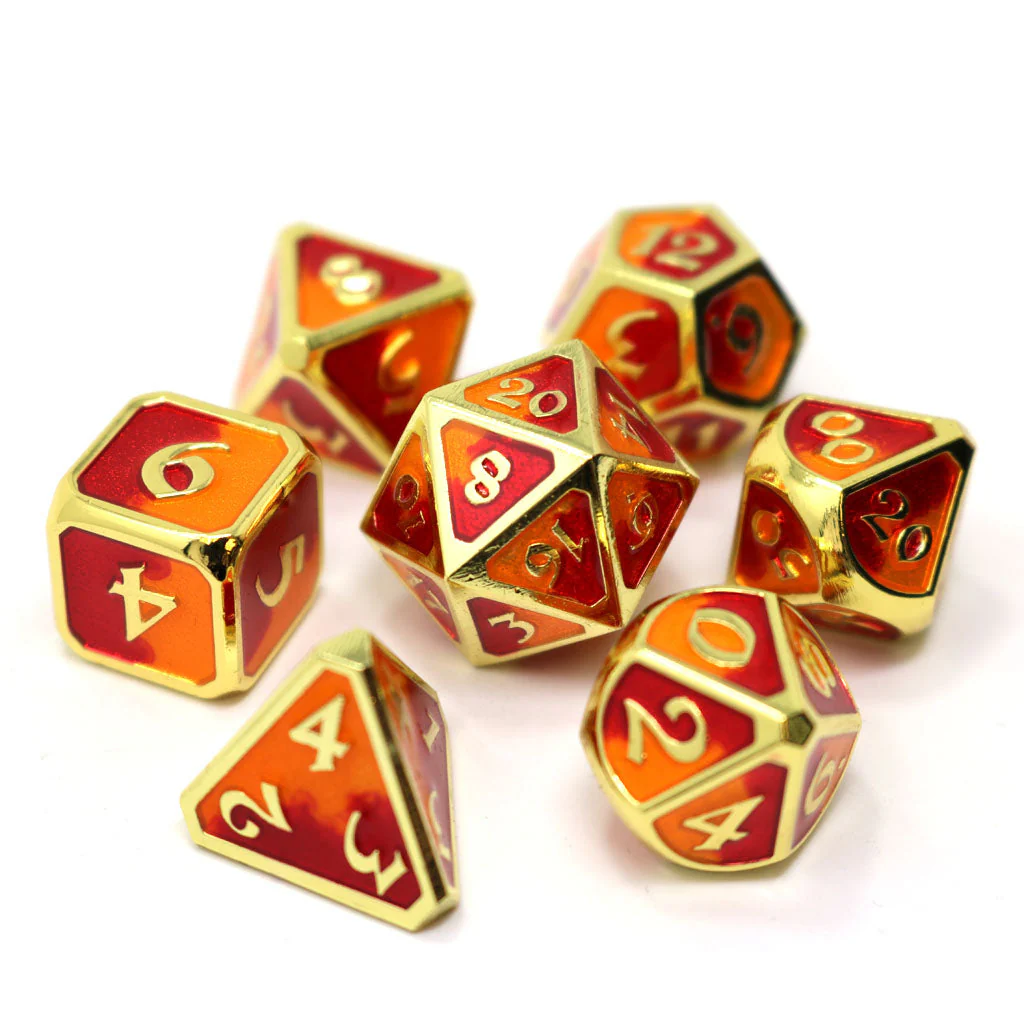 MYTHICA SPELLBINDER PHOENIX RPG 7PC METAL DICE SET