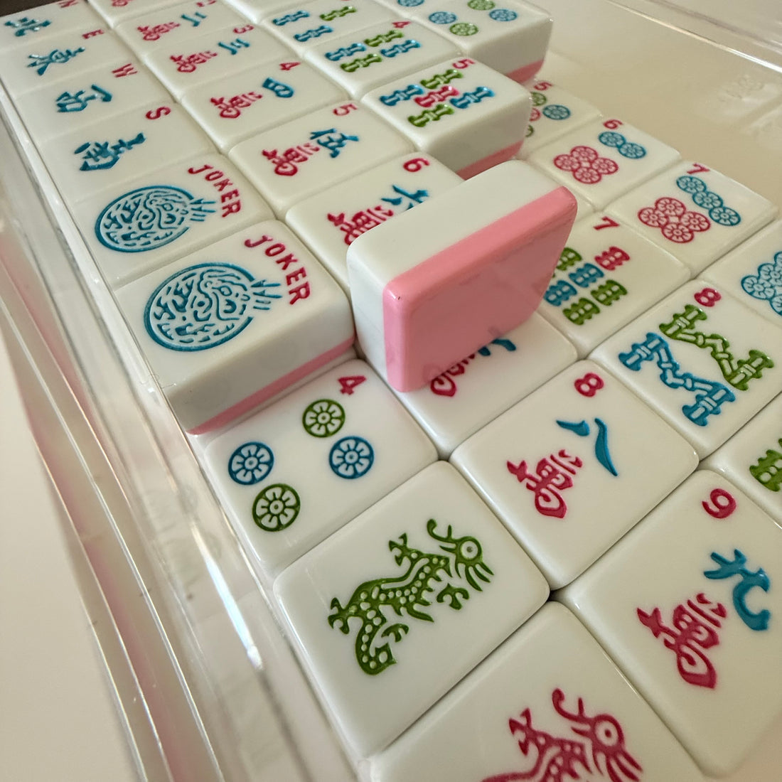 AMERICAN MAHJONG TILE SET: PEONY GARDEN