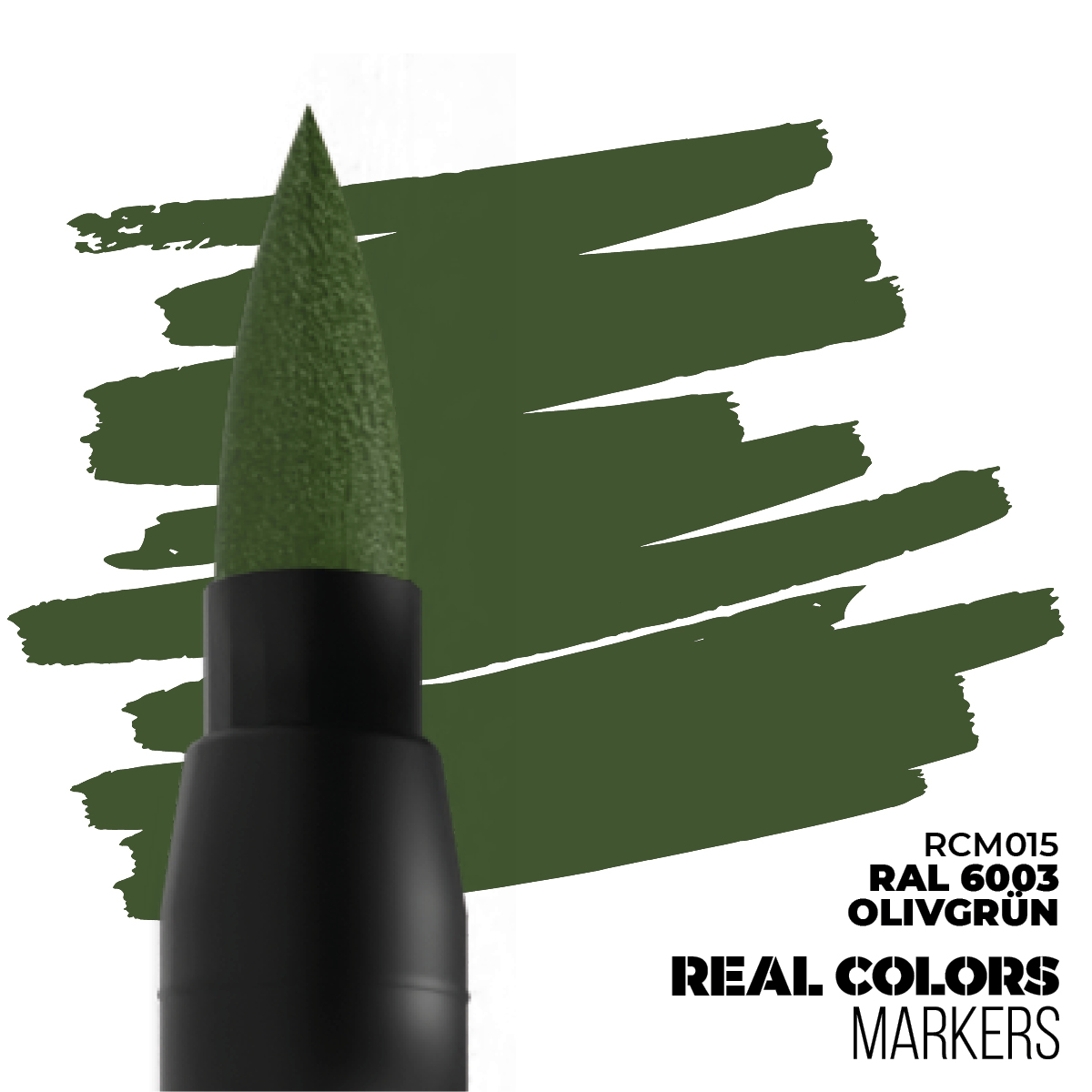 REAL COLORS ACRYLIC PAINT MARKER OLIVE GREEN RAL6003