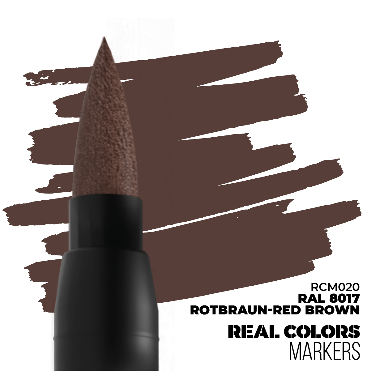 REAL COLORS ACRYLIC PAINT MARKER RED BROWN RAL8017