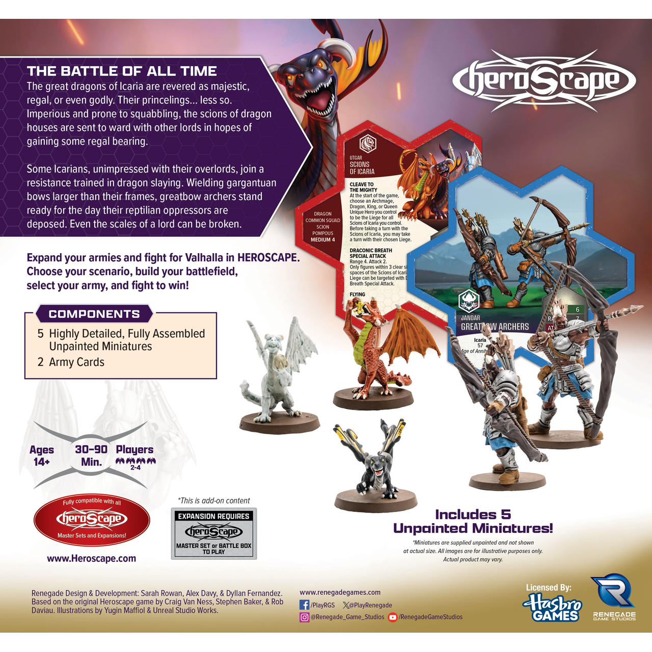 HEROSCAPE GREATBOW ARCHERS & SCIONS OF ICARIA COMMON ARMY EXPANSION