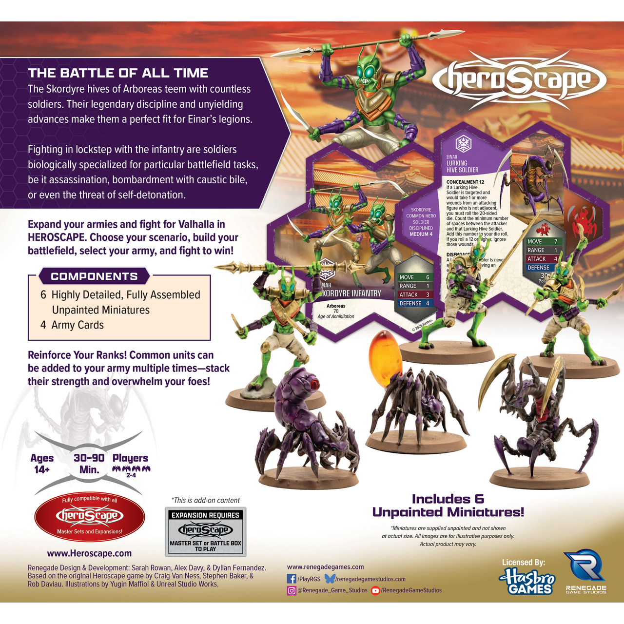 HEROSCAPE THORMUN'S THUNDER SKORDYRE SOLDIERS