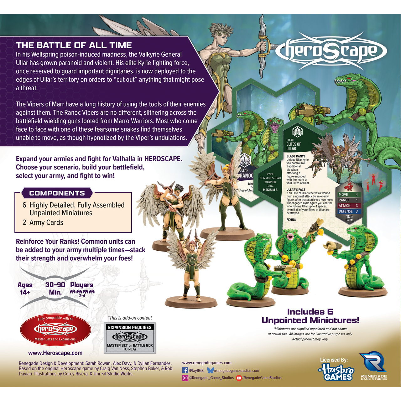 HEROSCAPE GATHERING STORM ELITES OF ULLAR & RANOC VIPERS