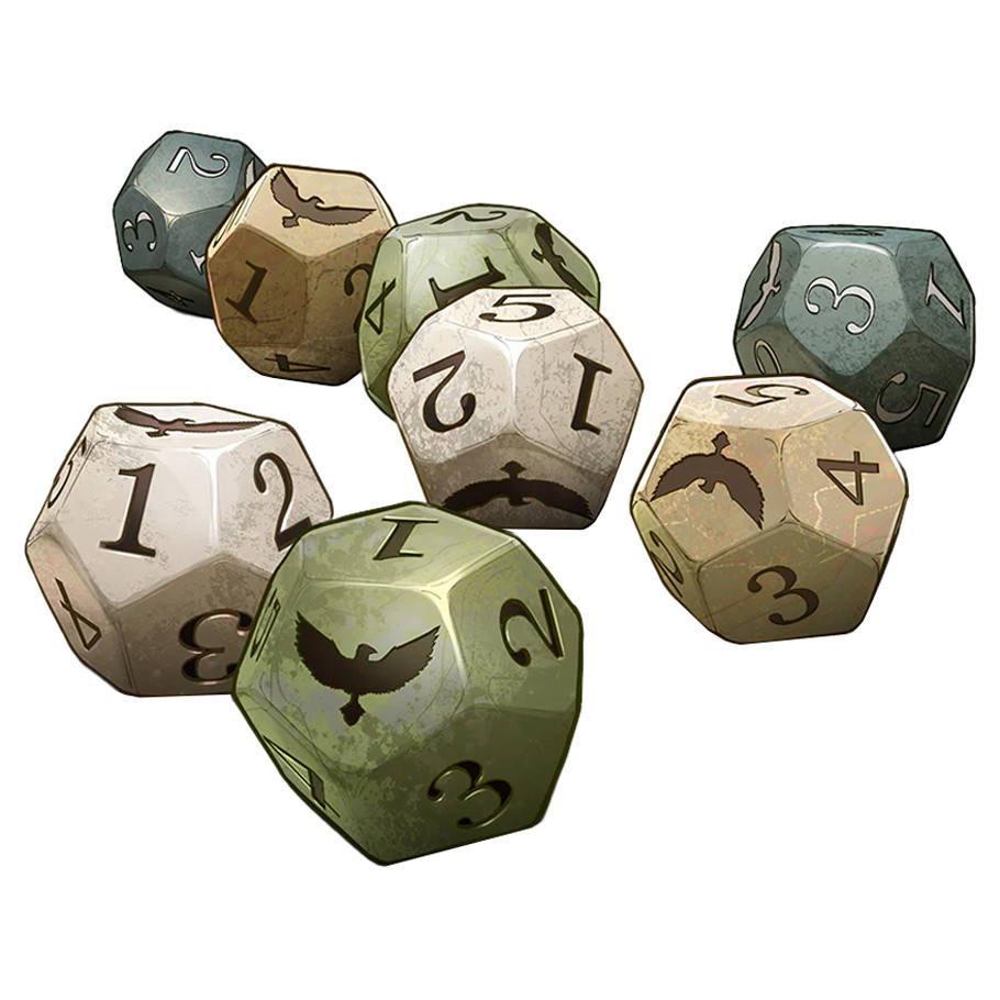 LEGEND IN THE MIST RPG RIVER PEBBLE DICE (8)