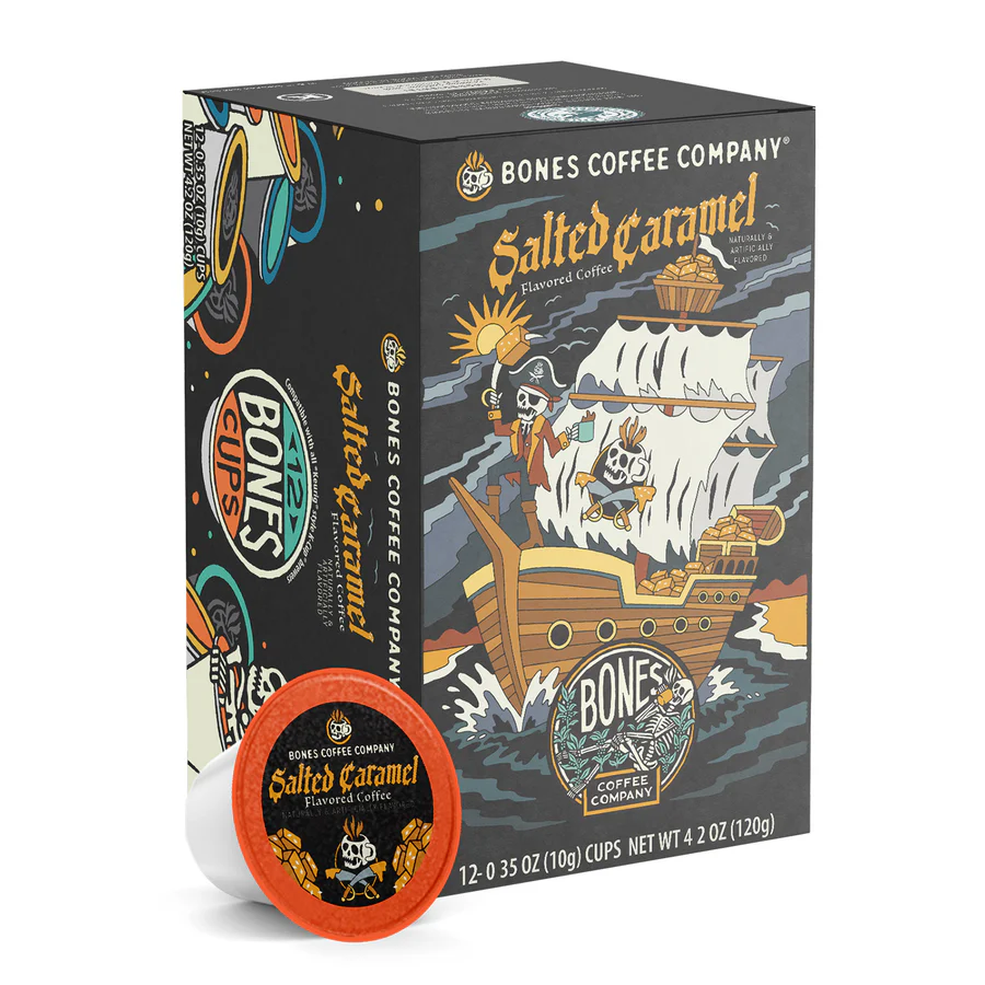 BONES COFFEE SALTED CARAMEL 12CT CUPS