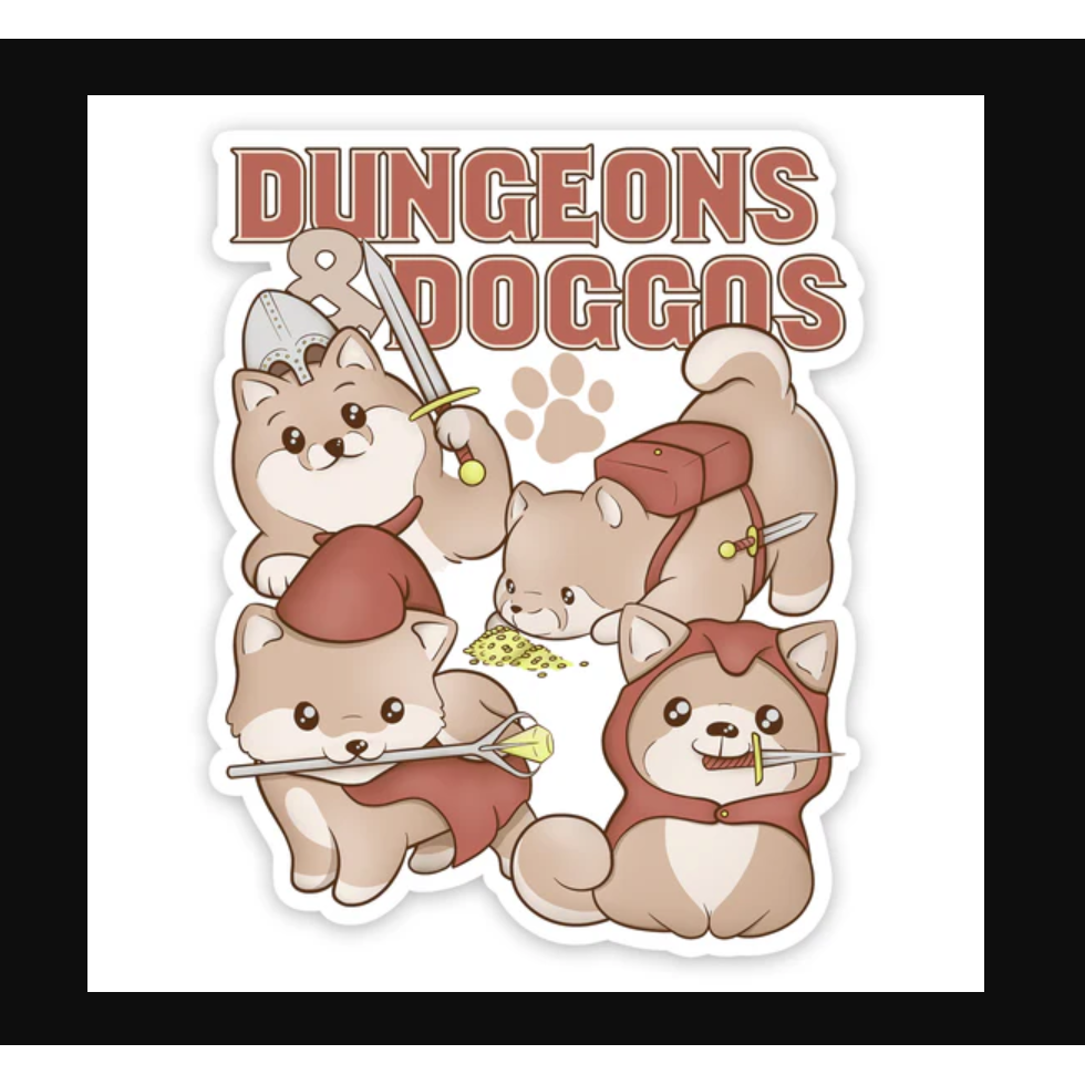 DUNGEONS & DOGGOS VINYL STICKER