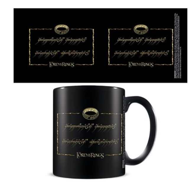 LORD OF THE RINGS ONE RING SCRIPT MUG
