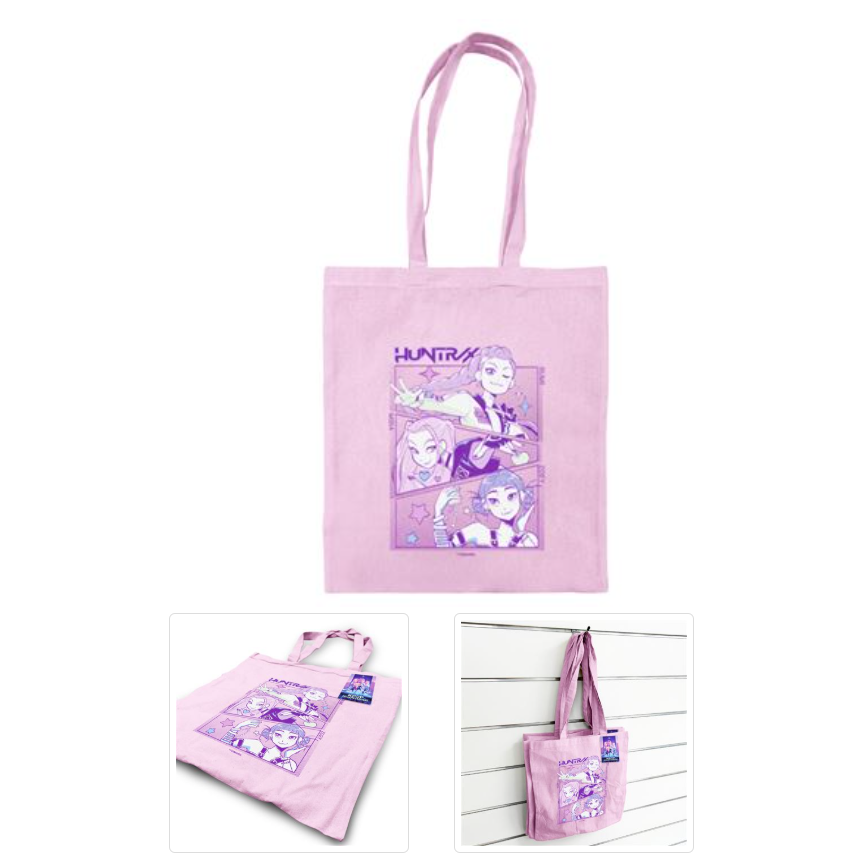 K-POP DEMON HUNTERS CLOTH TOTE BAG PINK