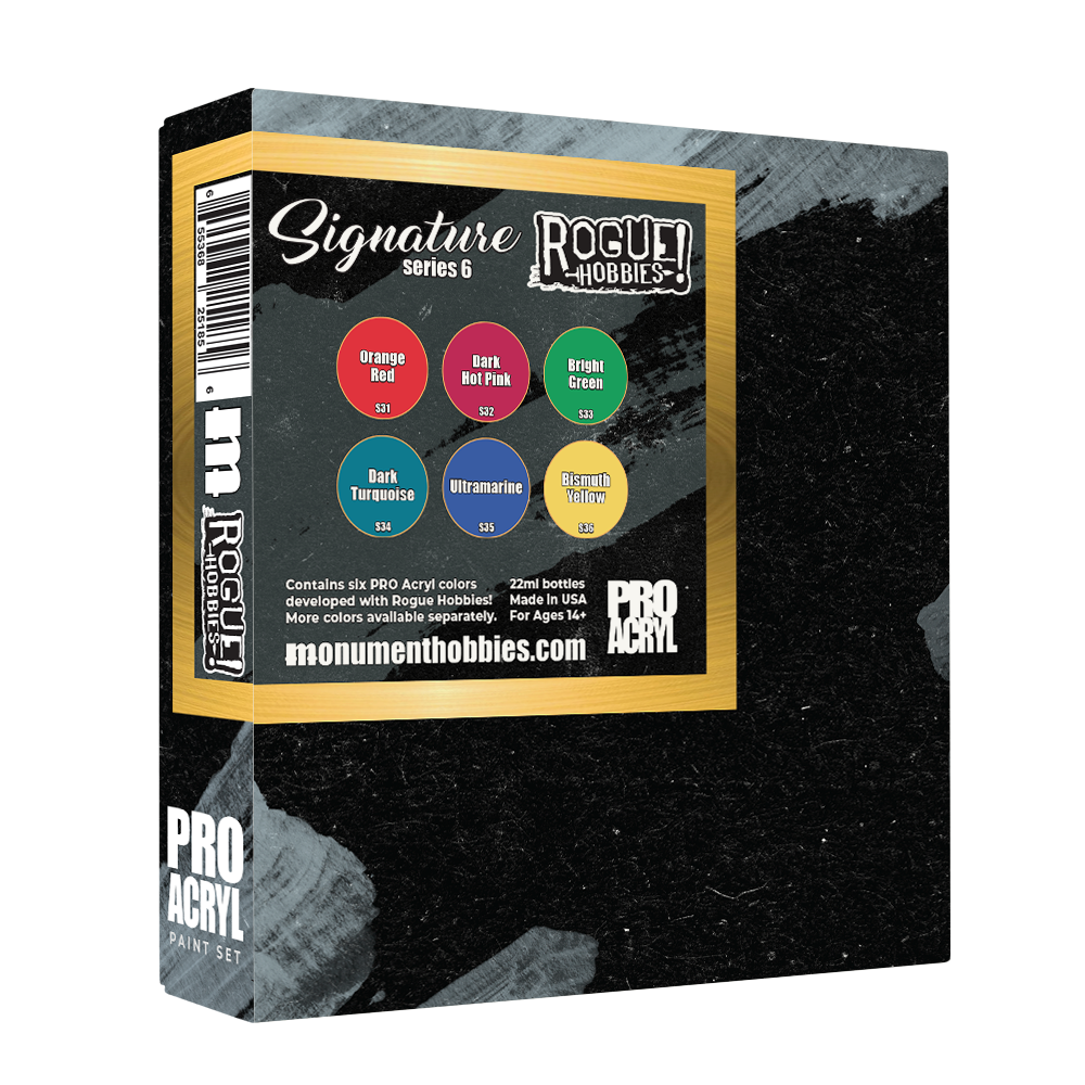 PRO ACRYL SIGNATURE SERIES 6 ROGUE HOBBIES PAINT SET