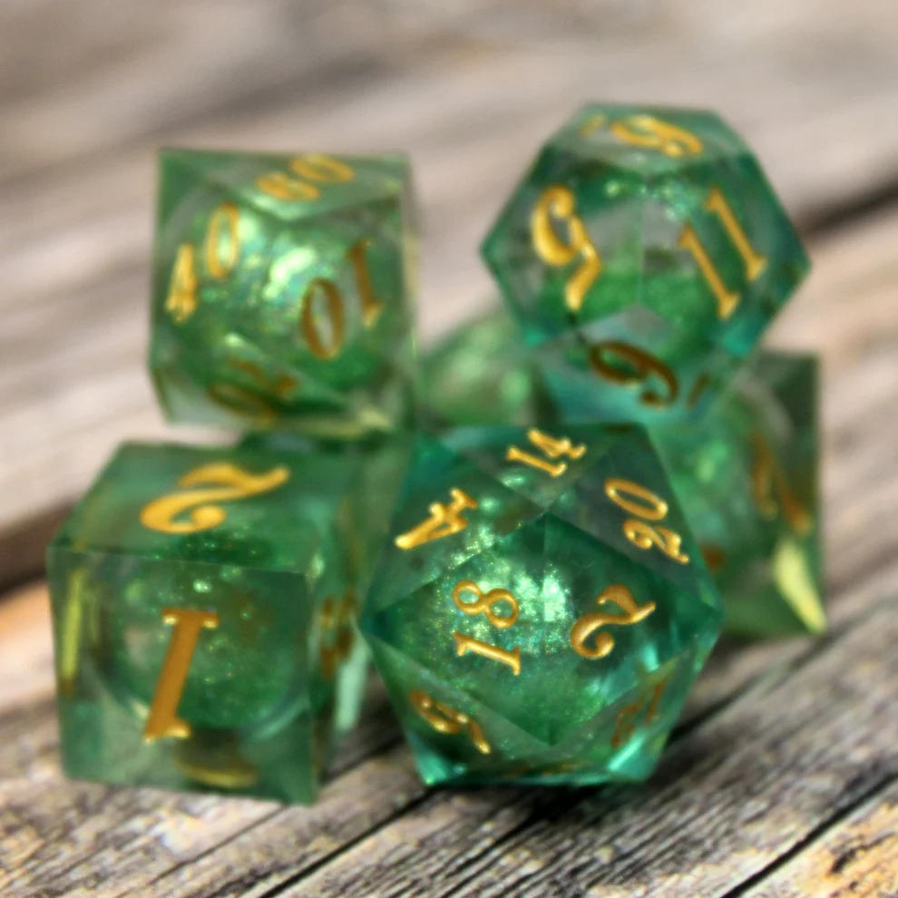 SPEAKEASY LIQUID CORE DICE SET: GRASSHOPPER
