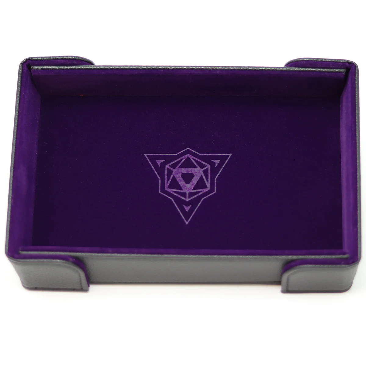 MAGNETIC RECTANGLE DICE TRAY: PURPLE VELVET