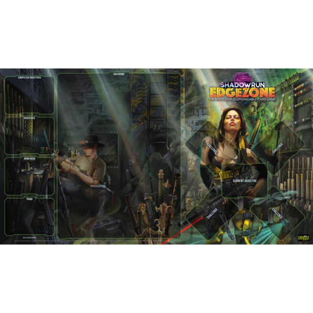 SHADOWRUN EDGEZONE GREEN PLAYMAT