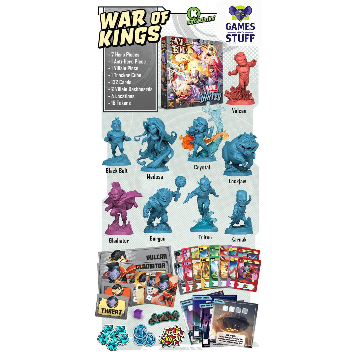 MARVEL UNITED MULTIVERSE WAR OF KINGS KICKSTARTER EXCLUSIVE