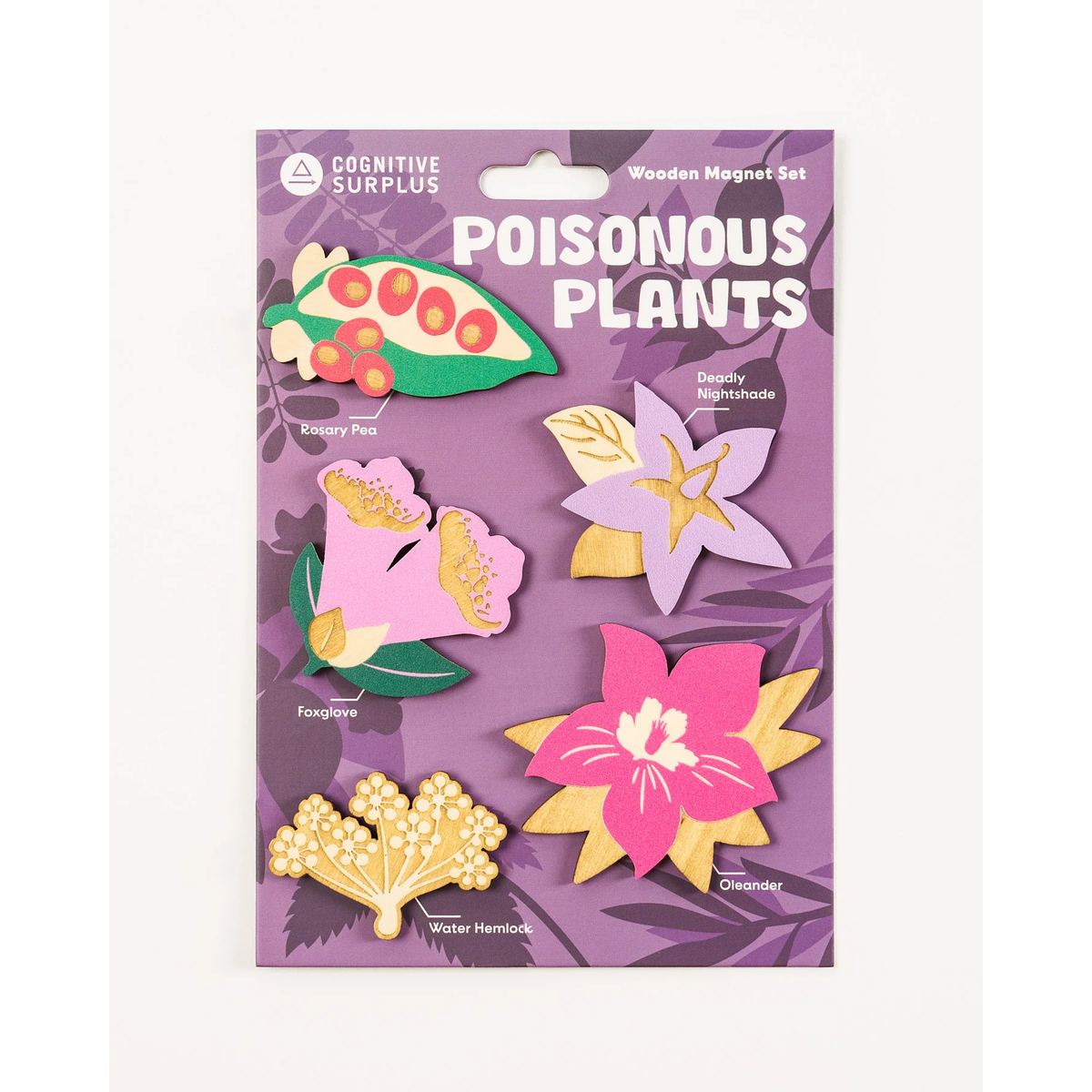 POISONOUS PLANTS WOODEN MAGNETS