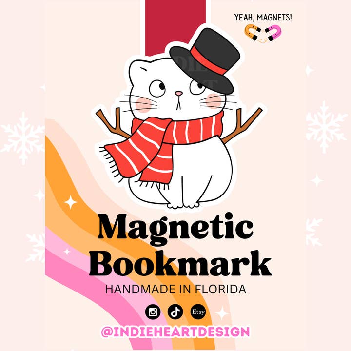 FROSTY THE CAT MAGNETIC BOOKMARK