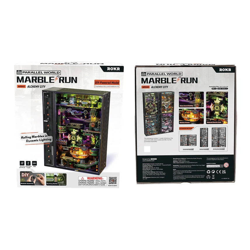ROKR ALCHEMY CITY MARBLE RUN MECHANICAL 3D PUZZLE