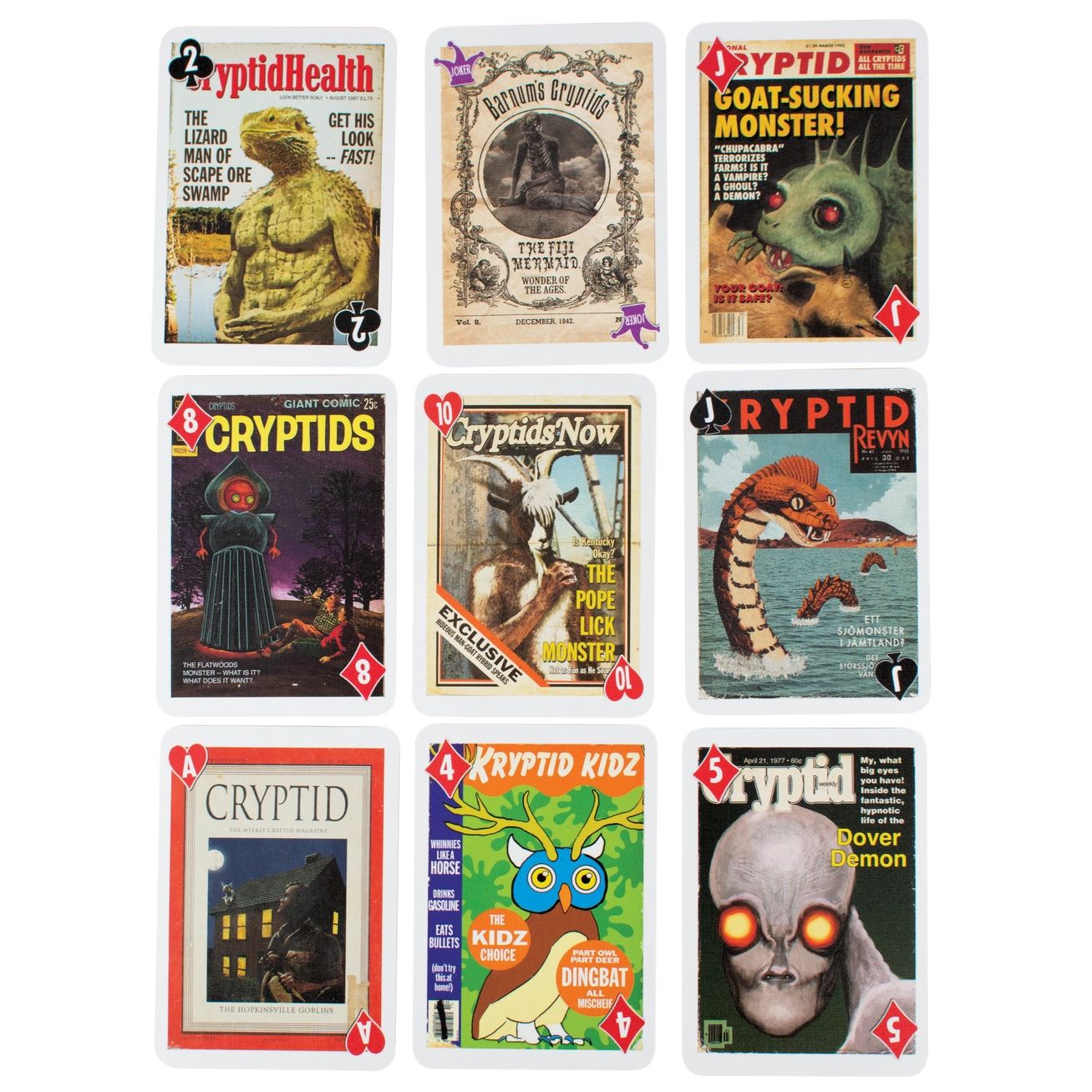 CRYPTIDS AND LEGENDARY CREATURES PLAYING CARDS