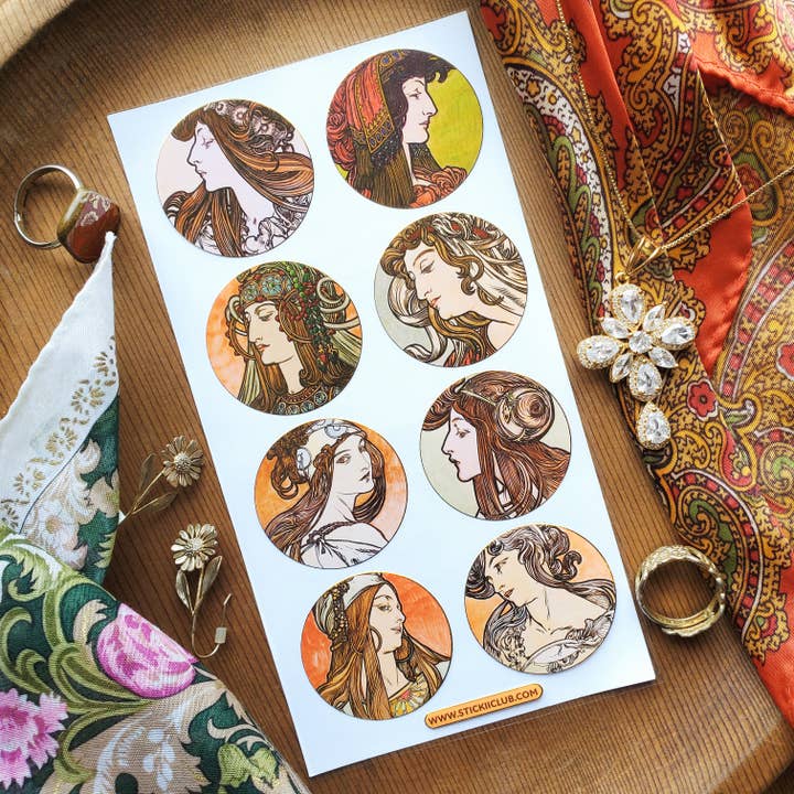 ART NOUVEAU STICKER SHEET