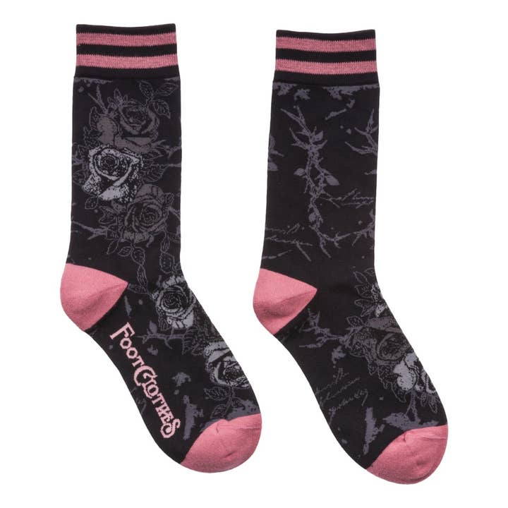 ETERNAL ROSES CREW SOCKS BY FOOTCLOTHES