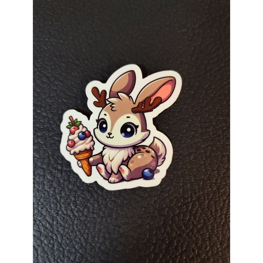 JACKALOPE AND ICE CREAM STICKER